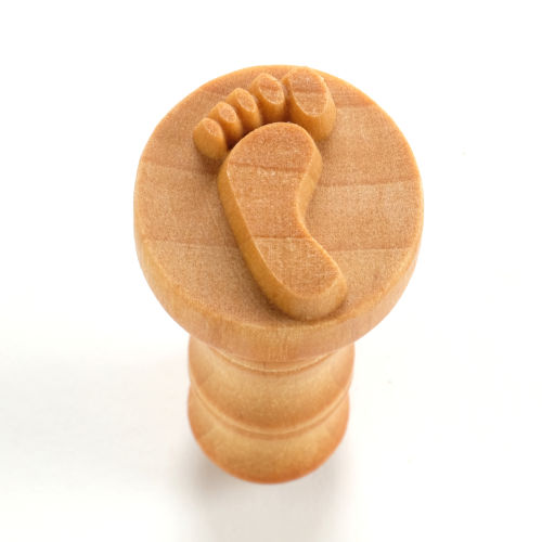MKM Right Foot Print 2.5cm wood stamp